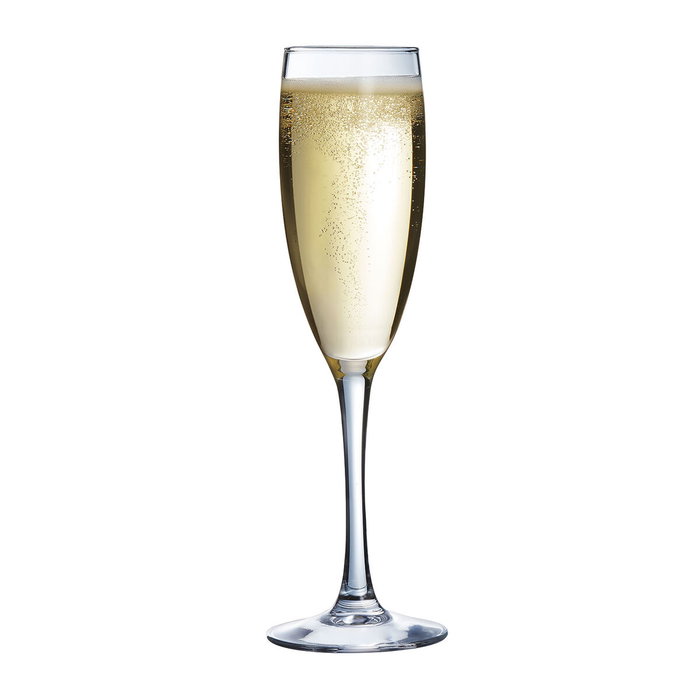 Arcoroc Lot de 6 Verres à Pied Flûte Vina Éco en Verre Transparent 19 cL