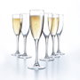 Arcoroc Lot de 6 Verres à Pied Flûte Vina Éco en Verre Transparent 19 cL