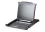 Aten CL1000 Console KVM LCD 17" avec écran LED rétroéclairé, clavier et pavé tactile, rack 1U