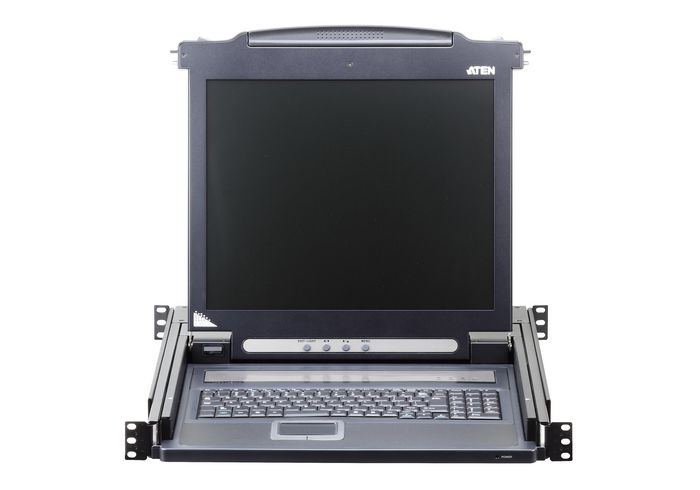 Aten CL1000 Console KVM LCD 17" avec écran LED rétroéclairé, clavier et pavé tactile, rack 1U
