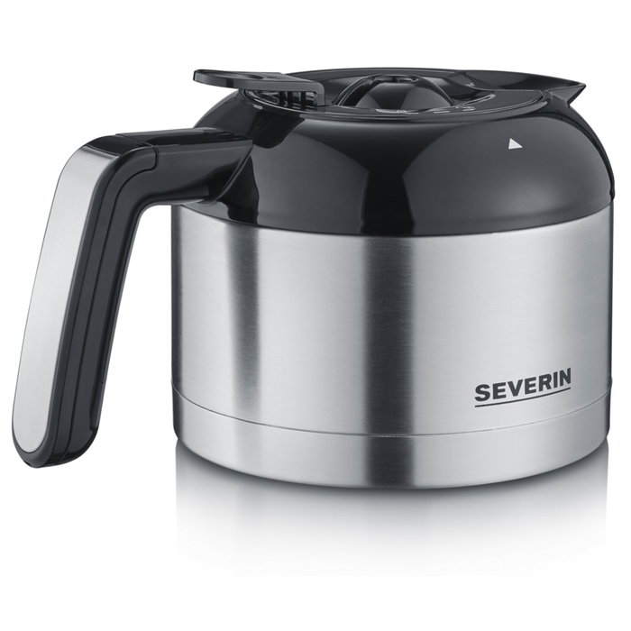 Severin KA 4814 - Cafetière filtre avec broyeur intégré, 8 tasses, Noir/Inox