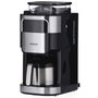Severin KA 4814 - Cafetière filtre avec broyeur intégré, 8 tasses, Noir/Inox