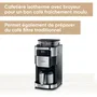 Severin KA 4814 - Cafetière filtre avec broyeur intégré, 8 tasses, Noir/Inox