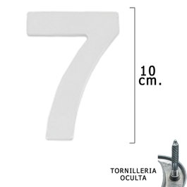 WOLFPACK LINEA PROFESIONAL Chiffre 7 argenté mat 10 cm