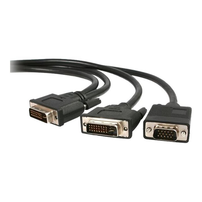 StarTech.com Câble DVI-I mâle vers DVI-D et VGA mâle 1,8 m Multiplicateur Vidéo Noir StarTech.com Câble DVI-I mâle vers DVI-D et VGA mâle 1,8 m Multiplicateur Vidéo Noir