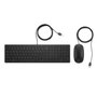 HP 4CE97AA Clavier et Souris Noir