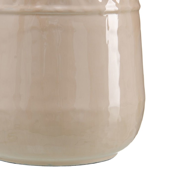 Vase Beige Fer 28 x 28 x 68 cm Vase Beige Fer 28 x 28 x 68 cm