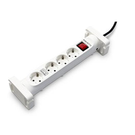 Salicru SPS Safe 4S 4 prises Schuko avec protection contre les surtensions, prise multiple pour bureau, noir, 1,4 m