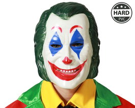 Masque de clown de cinéma avec cicatrices et regard assassin pour Halloween