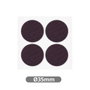Hantums Set de 4 feutres adhésifs ronds Ø35mm - Marron