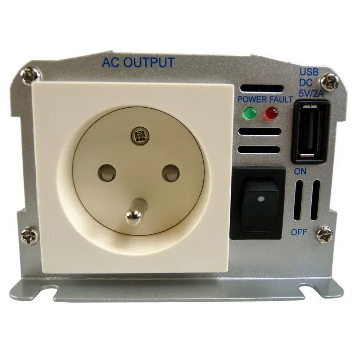 HTC Technic Convertisseur de tension 24V/220V 300W pour voiture avec prise USB-A 2A, protections: surchauffe, surcharge et court-circuit