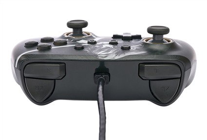 PowerA NSGP0091-01 Manette câblée améliorée avec licence officielle Nintendo pour Switch/OLED - 2 boutons programmables, prise casque, câble USB-C 3m