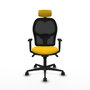 Piqueras y Crespo Chaise de Bureau Jorquera Jaune et Noir