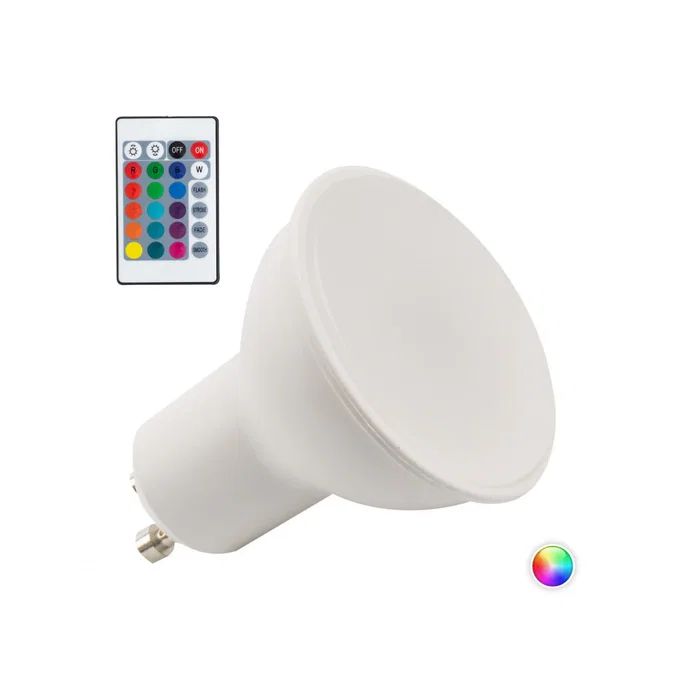 Bombilla LED GU10 5W RGB avec télécommande Bombilla LED GU10 5W RGB avec télécommande