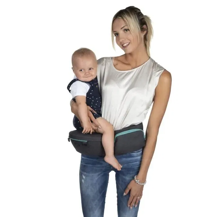 Chicco Porte-bébé Ergonomique Hip Seat Pirate Black - Portage Ventral ou Dorsal - 0 à 36 Mois - Jusqu'à 15 kg