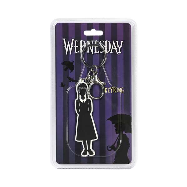Karactermania Mercredes Body - Llavero Personnage de la série Mercredes en PVC souple avec anneau métal - 0,5 x 2,7 x 9 cm