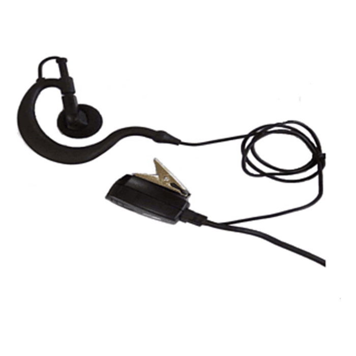 Motorola 25FNTN8004 Oreillette mono filaire avec PTT et micro, jack 2,5 mm, noir pour Talkie Walkie