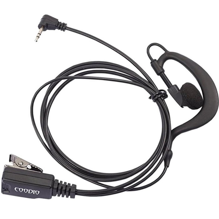 Motorola 25FNTN8004 Oreillette mono filaire avec PTT et micro, jack 2,5 mm, noir pour Talkie Walkie