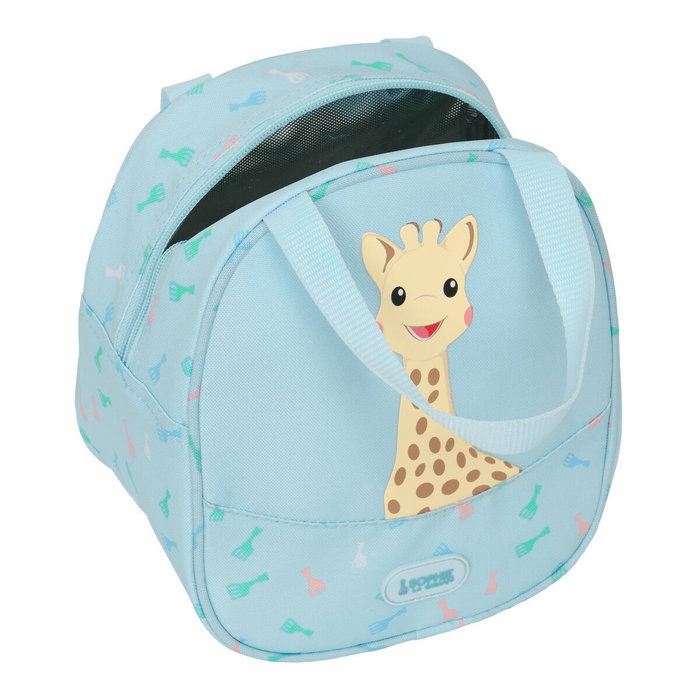 Sac glacière goûter Sophie la Girafe Bleu 19 x 22 x 14 cm