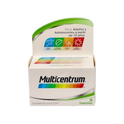 MULTICENTRUM Adulto 30 comprimés MULTICENTRUM Adulto 30 comprimés