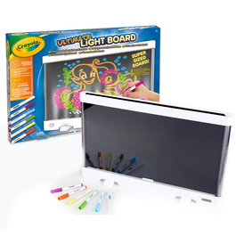 Crayola Pizarra Led De Luxe 74-7504 - Tableau à dessin lumineux LED avec stylos gel, surface maxi réutilisable pour enfants 6+