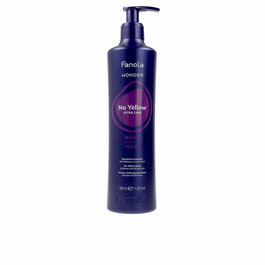Fanola No Yellow Extra Care Mask Wonder - Masque capillaire sans jaune pour cheveux blonds, décolorés ou grisonnants - Neutralise les reflets jaunes - 350 ml