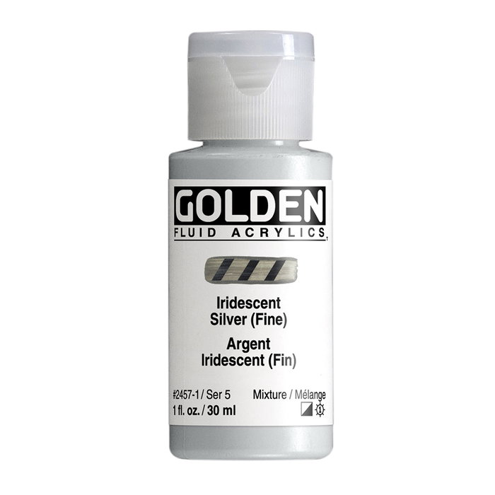 Golden Peinture Acrylique Fluide Argent Irisé (Fino) 30 ml Golden Peinture Acrylique Fluide Argent Irisé (Fino) 30 ml