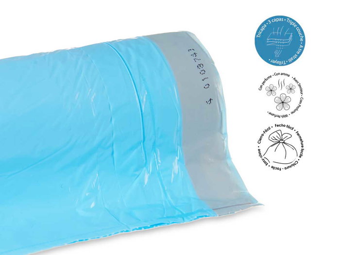 ARTE REGAL Sacs poubelle autocierre parfumés 30L Bleu