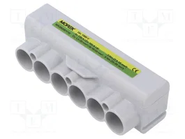 MOREK SLT50 Bloc de séparation 6 broches 1kV gris/vert-jaune