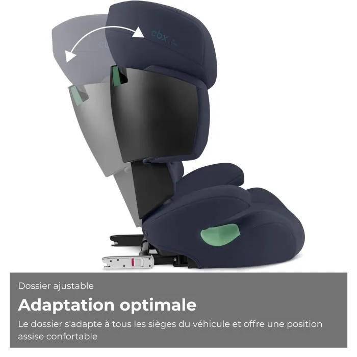 Cbx By Cybex Siège Auto Rehausseur Solution X i-Fix R129/03 (3-12 ans, 15-50 kg, 100-150 cm) - Bleu - Installation ISOFIX, Dossier Réglable