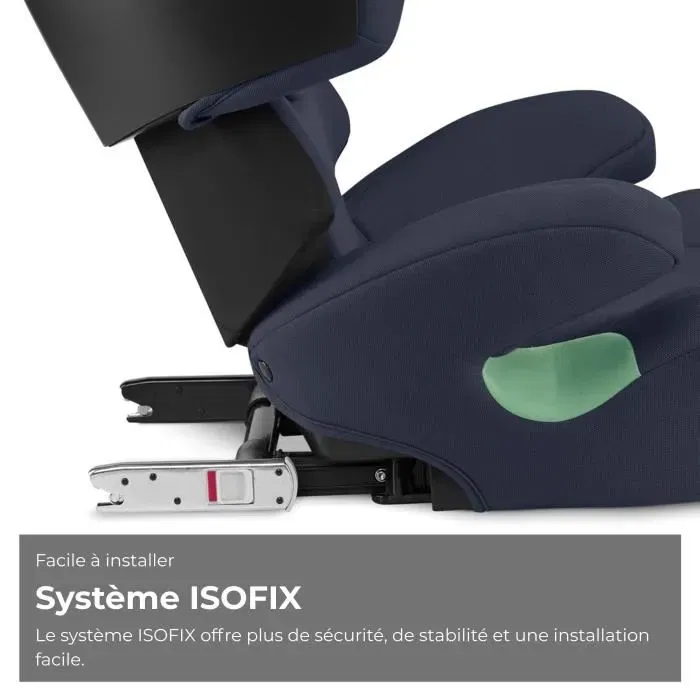 Cbx By Cybex Siège Auto Rehausseur Solution X i-Fix R129/03 (3-12 ans, 15-50 kg, 100-150 cm) - Bleu - Installation ISOFIX, Dossier Réglable