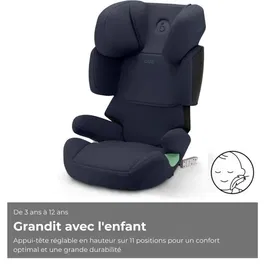 Cbx By Cybex Siège Auto Rehausseur Solution X i-Fix R129/03 (3-12 ans, 15-50 kg, 100-150 cm) - Bleu - Installation ISOFIX, Dossier Réglable