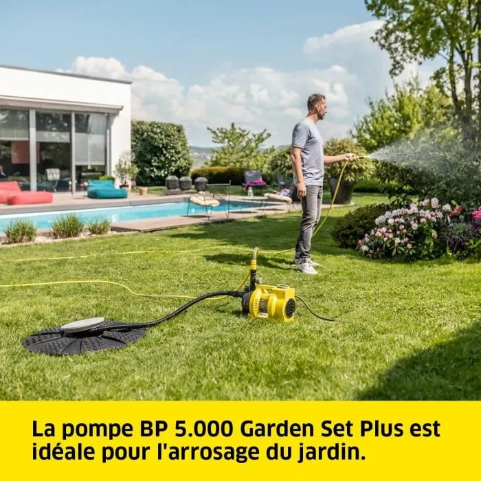 Kärcher Pompe d'arrosage BP 5.000 Garden Set Plus, idéale pour jardin jusqu'à 500 m² avec kit d'arrosage inclus