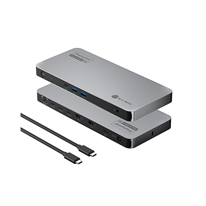Icy Diamond Dock 7402 12-en-1 Docking Station Silver / Black Icy Diamond Dock 7402 12-en-1 Docking Station Silver / Black