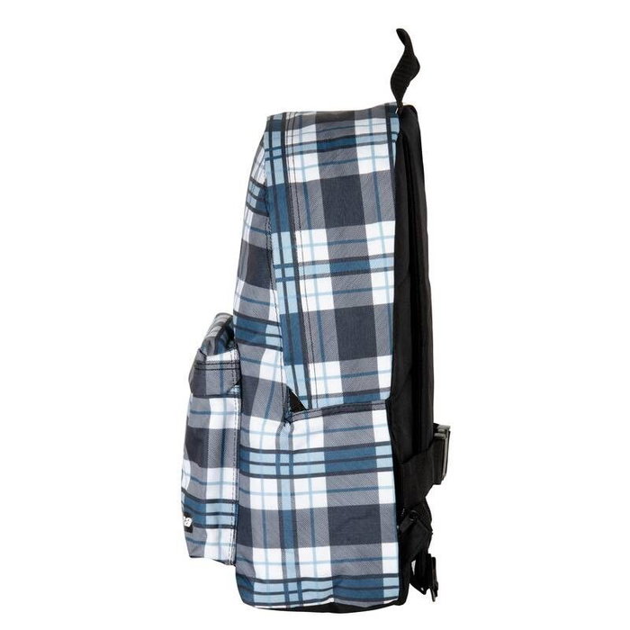 PERONA Sac à dos toile imprimée 42 cm avec dos et bretelles rembourrés, ajustables, sangles réfléchissantes et système d'attache chariot