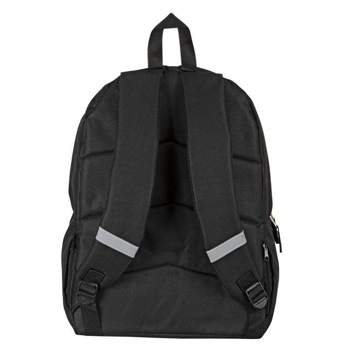 PERONA Sac à dos toile imprimée 42 cm avec dos et bretelles rembourrés, ajustables, sangles réfléchissantes et système d'attache chariot