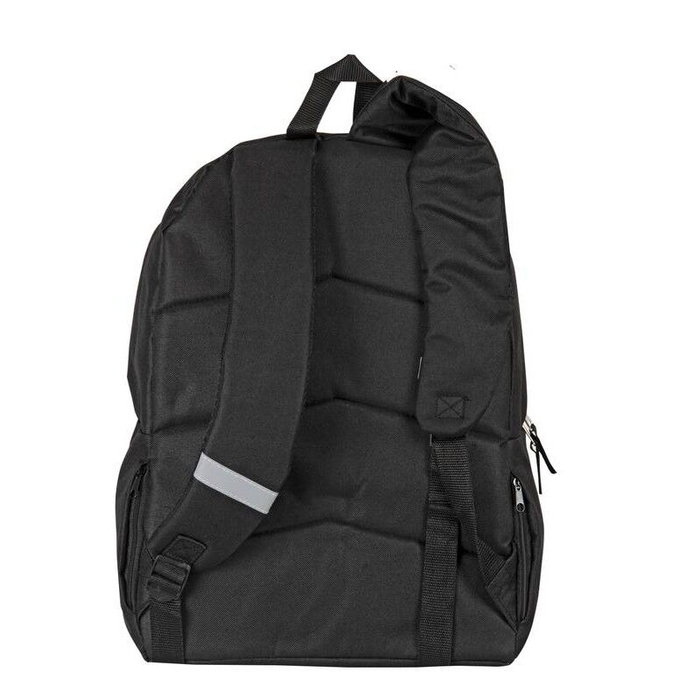 PERONA Sac à dos toile imprimée 42 cm avec dos et bretelles rembourrés, ajustables, sangles réfléchissantes et système d'attache chariot