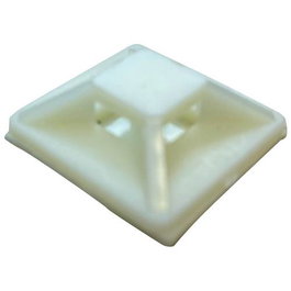 Future Lot de 100 supports adhésifs pour collier de serrage 25x25mm blanc