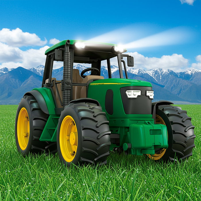 Tachan Tractor-Jouet Échelle 1:16 avec Friction, Lumières LED et Son Réaliste - 3 Fonctions (Avancer, Reculer, Klaxon) et Pièces Amovibles - Réf. T01052