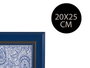 Giftdecor Porte-photos 20x25 cm Bleu foncé avec cadre en plastique et verre (Set de 24)