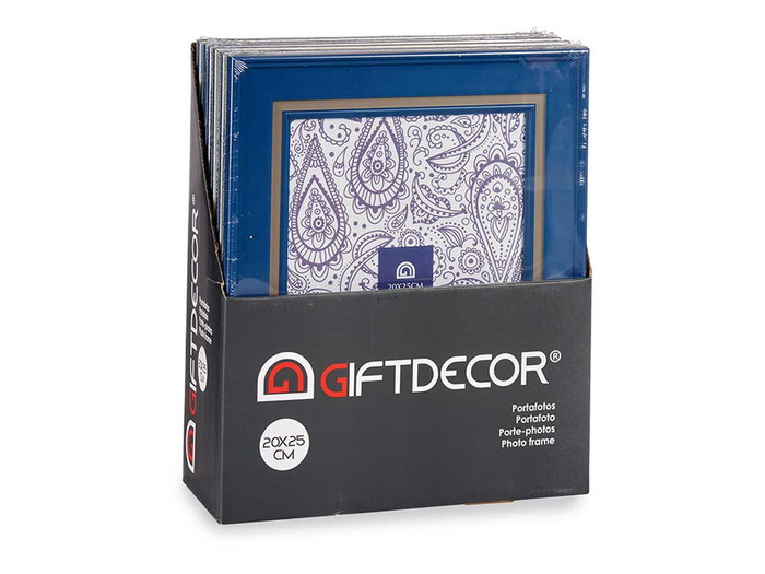 Giftdecor Porte-photos 20x25 cm Bleu foncé avec cadre en plastique et verre (Set de 24) Giftdecor Porte-photos 20x25 cm Bleu foncé avec cadre en plastique et verre (Set de 24)