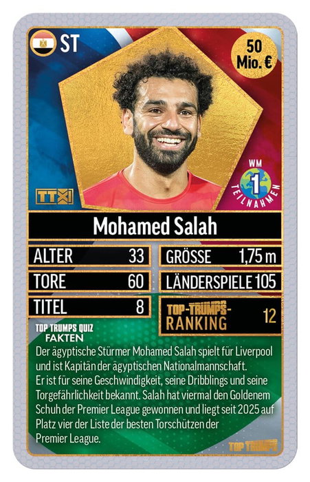 Winning Moves World Football Stars jeu de cartes 200 Pack (Allemand)