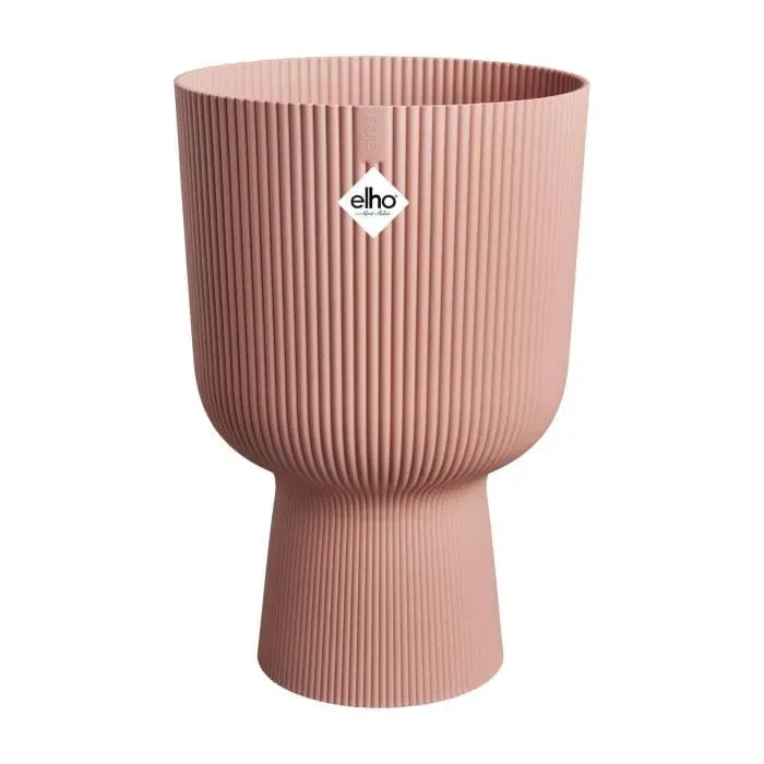 Elho Pot de fleurs intérieur Vibes Fold Coupe Rose Ø 29.5 x H 45 cm 100% recyclé - Design tendance et pratique