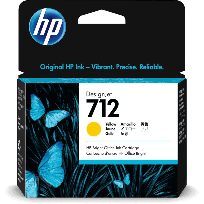 HP Cartouche d'encre 712 / 3ED69A Jaune pour imprimante HP OfficeJet Pro HP Cartouche d'encre 712 / 3ED69A Jaune pour imprimante HP OfficeJet Pro