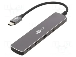 GOOBAY Hub USB C avec 4 ports USB 3.2, Gris