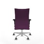 Piqueras Y Crespo Silla Albacete confidente, mécanisme Synchro, Similpiel Morado, Base aluminium, Brazos 1D, Ruedas 65 mm