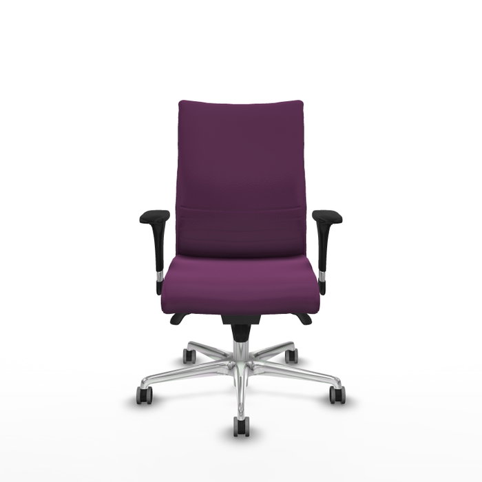 Piqueras Y Crespo Silla Albacete confidente, mécanisme Synchro, Similpiel Morado, Base aluminium, Brazos 1D, Ruedas 65 mm Piqueras Y Crespo Silla Albacete confidente, mécanisme Synchro, Similpiel Morado, Base aluminium, Brazos 1D, Ruedas 65 mm