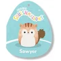 Squishmallows (Jazwares) Sawyer - Peluche écureuil brun pailleté 40 cm