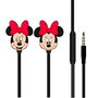 ERT GROUP Casque audio à écouteurs Disney Minnie avec télécommande multifonction, câble jack 3.5 mm de 1.2 m, 10 mm, certifié Reach, ROHS et CE