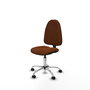 PIQUERAS Y CRESPO Chaise de bureau Algarra en similicuir marron sans accoudoirs